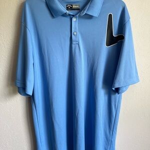 Men’s XL Blue Callaway Lightweight Breathable Short Sleeve Golf Polo